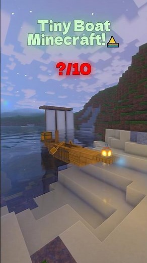 Tiny Boat, Big Ocean⛵️ #minecraftbuilding