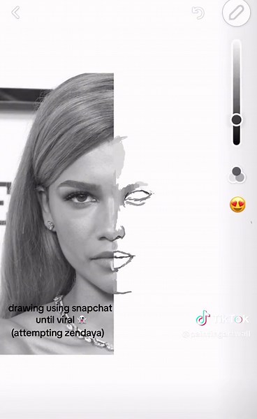 attempting to draw zendaya using snapchat👻 #art #artist #snapchat #zendaya #draw #drawing #create #creative #fy #foru #foryou #forupage #foryoupage #fyp