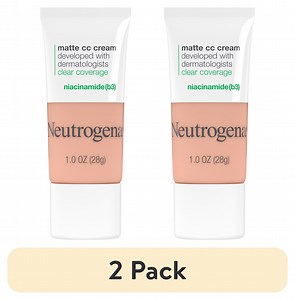 (2 pack) Neutrogena Clear Coverage, Flawless Matte CC Cream, Vanilla 3.0, 1 oz (28 g)