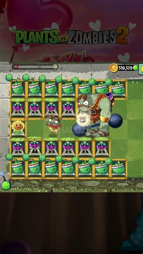 Pvz 2 - Star Fruit Plant Team & Other Team Power up Vs Roman Gargantuar Level 10 #shorts #pvz2