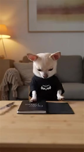 When Pipi has Death Note #roadto10k #funnydogs #chihuahua