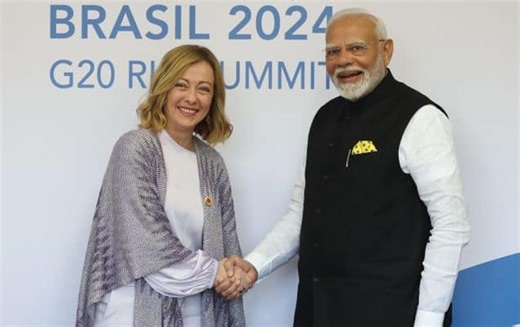 PM Modi meets the President of the Council of Ministers of Italy