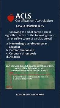 ACLS Megacode 5 Question 7 Answer Key #ACLS #megacode #usashorts