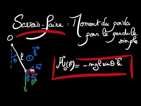 Savoir-faire: moment du poids pour le pendule simple