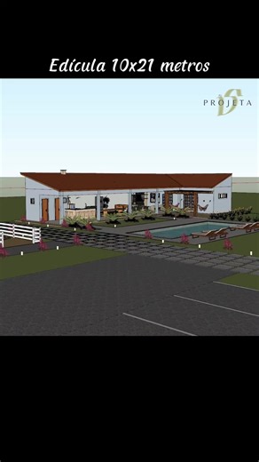 Projeto P069 - Edicula / Casa de campo Este e diversos outros modelos de projetos já disponível em nosso site. WWW.DSPROJETA.COM.BR #casadecampo #chacara #rancho #sitio #areagourmet @Daniele Souza Arq.