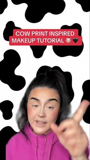 Cute Cow Print Makeup Tutorial with Cow Fun Facts
