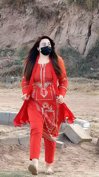 Red Outfit Queen ❤️ Slow Motion Walk | Elegant Desi Fashion Look #SlowMotionGirl #DesiStyle #viral