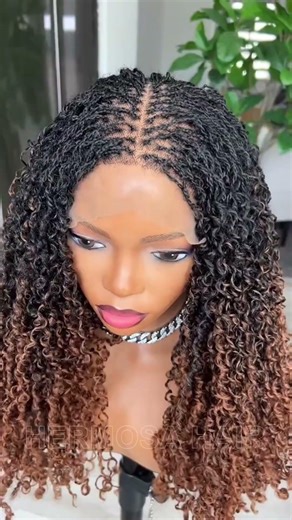 New In❗❗Ombre Micro Twist Wig Kinky Curly Human Hair #wigs#hermosahair #curlyhair #hdlace