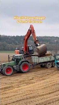 💪 So arbeitet ein Hitachi Raupenbagger! #viral #maschinen #hitachi #fendt
