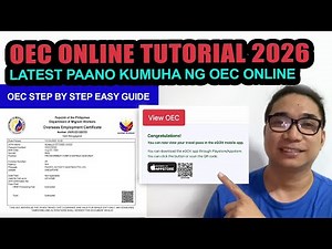 LATEST PAANO KUMUHA NG OEC ONLINE 2026 | OEC Balik Manggagawa 2026 online services dmw gov