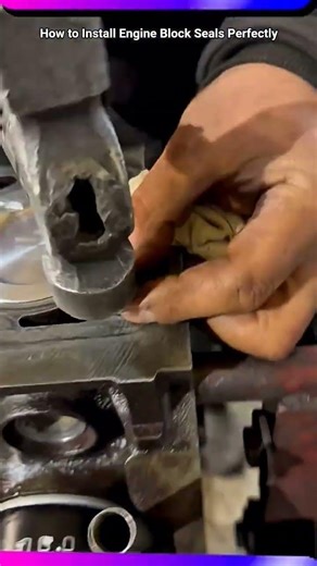 How to Install Engine Block Seals Perfectly #shorts #brakesystem #mechanic