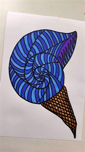 🌊 Tutorial: Creative Seashell Ice Cream Drawing
