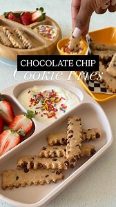 Dare I say cookie fries >> regular fries🫢🍪🍟 Crispy edges, soft centers, egg-free, dairy-free and gluten-free and you can dunk them in yogurt, chocolate sauce or a cold glass of milk. They’re so easy to make for a fun sweet treat😊 | Feeding Tiny Bellies