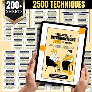 2500 Therapy Interventions, Mental Health Techniques, Therapy Cheat Sheet, Cognitive Behavioral, Digital Download, Psychotherapy Notes - Etsy