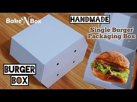 BURGER BOX | PAPERBOARD CLAMSHELL BOX | SINGLE PACKAGING BURGER BOX