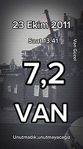 Sesimi duyan var mı? 23 Ekim 2011 Van Depremi’nin 13. yıl dönümü. Depremde hayatını kaybeden tüm vatandaşlarımızı rahmetle anıyoruz.#VanDepremi #unutmadık #unutmayacağız | Van Güzel