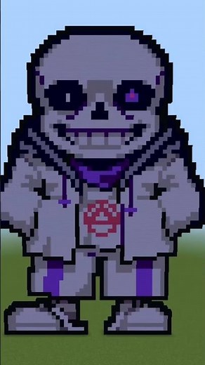 リクエスト＃92 レゼテールのサンズ作ってみた #sans #undertaleau #lethetale ＃アンテauドット絵＃Minecraft