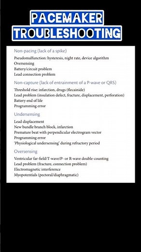 Pacemaker Malfunction Troubleshooting #heart #cardiology #electrophysiology #education