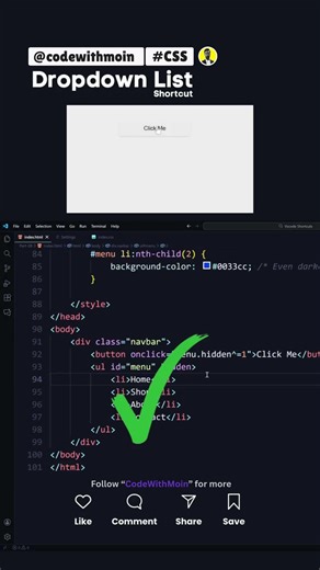 CSS Dropdown Menu Tutorial — Create a Professional Navbar (2026 Responsive Design)