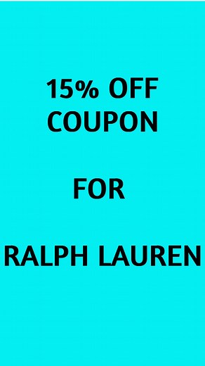 15% Off Ralph Lauren Coupons for USA Orders