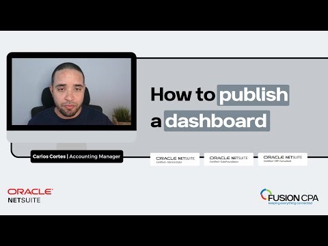 How to publish a dashboard in NetSuite | #netsuitetutorial