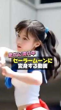 バズりまくりセーラームーンエフェクト「sailor moon new」の作り方！クルッと回って変身させる方法はコメントで#セーラームーン #エフェクト #ai動画 #生成ai #shorts