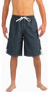 NORTY Men's Quick Dry Swim Trunks Board Shorts with Mesh Lining & Secure Cargo Pockets