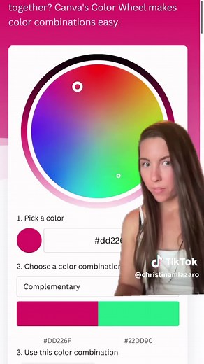 How to use the color wheel feature in Canva to find unuque color combos for your brand!! #canvatipsandtricks #canvaforbeginners #digitalmarketing #marketingtips