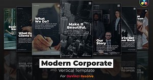 Modern Corporate | DaVinci Resolve Template | Vertical