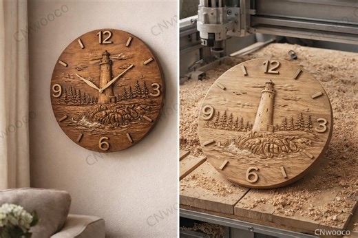 Lighthouse Clock CNC STL File – Coastal Lighthouse Wall Clock Relief for CNC Router – Nautical Wooden Wall Art Digital Download - Etsy