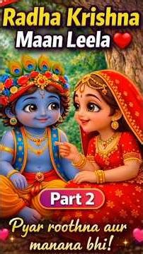 Radha Krishna Maan Leela Part 2 ❤️ | Radha Ne Kaise Manaya Kanha Ko 😍🙏 #shorts