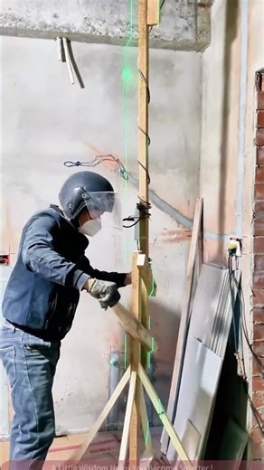 Top Ceiling Drill Master: Laser Line + Wooden Ruler, Vertical Error ≤ 1mm!