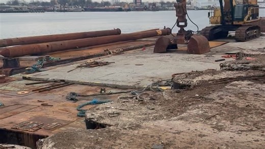 GLOBALBIDS LLC | A 10 million USD Barge selling to the highest bidder on Saturday!! 300ft X 90ft X 22ft Deck #Barge Located In Bayonne, Nj. New Concrete... | Instagram