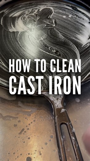 Chris Wing on Instagram: "Cleaning cast iron is simple! Wash it. A clean pan is a happy pan. Use soap- it’s not going to remove the seasoning (to learn why, see my pinned video ‘why soap is safe for cast iron). Clean the outside of the skillet. You see all the pans I restore that have crazy crusty bottoms? That’s because oil spilled over while cooking and never got cleaned off. Dry it. I like to towel dry it first before heat drying on my stovetop. If you’re afraid you’re going to forget your sk