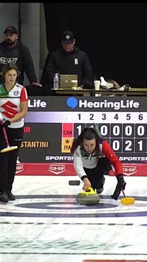 Stefi's Perfect Draw: Masterful Curling Technique from Italy