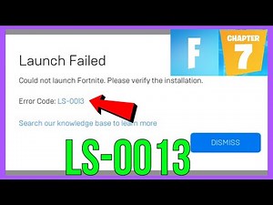 How to FIX Fortnite Launch Failed Error Code LS-0013 | Fortnite Error LS-0013