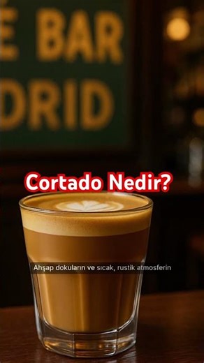 “Cortado: The Spanish Coffee That ‘Cuts’ Espresso – Learn in 45 Seconds!” #iamharbiyiyorum #coffee