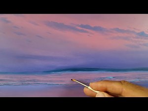 How to paint Alla Prima - painting a dreamy beach/cloud scene in one sitting