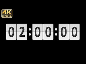 2 Hour Timer - 120 MINUTE COUNTDOWN with ALARM in 4K