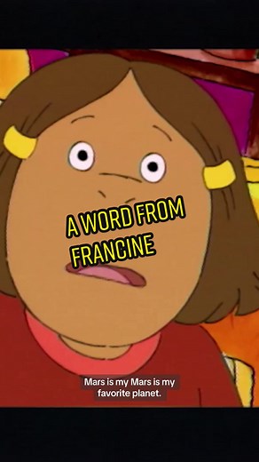 Her palms are sweaty, knees weak, arms are heavy #Francine #Arthur #AWordFromUsKids