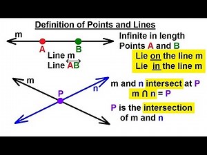Geometry - Basic Terminology (1 of 34) Definition of Points and Lines