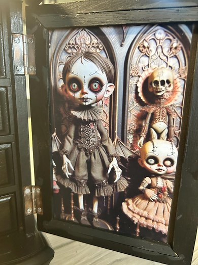 Vintage Gothic Jewelry Box Creepy Dolls Haunted Dollhouse Themed Upcycled Music Box Love Story - Etsy
