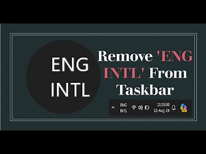 How To Remove “ENG INTL” Widget From The Taskbar || Windows 11