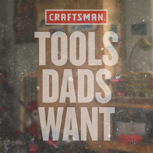 We asked CRAFTSMAN® dads and they answered! Here are some of the tools at the top of their Father's Day wish lists this year. Visit https://bit.ly/3B6Nir8 to get shopping. *20V MAX battery, maximum initial battery voltage (measured without a workload) is 20 volts. Nominal voltage is 18. | Craftsman