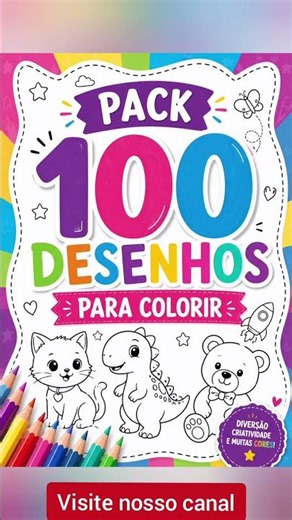 100 desenhos para imprimir e colorir site na descrição