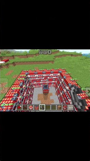 100 tnt 😱 #minecraft #gaming