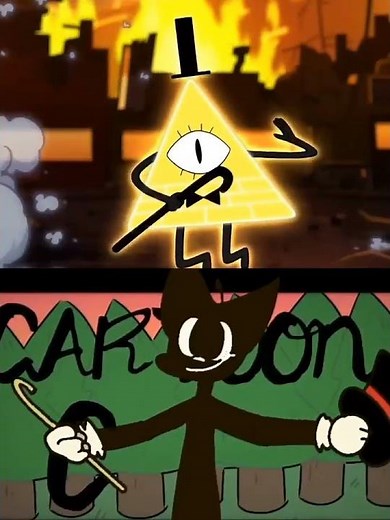 Bill Cipher VS Cartoon Cat #edit #1v1 #wis #billcipher #gravityfalls #trevorhenderson #vs #viral