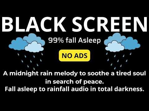 Calming Rain & Thunder Sounds | BLACK SCREEN | Relaxing Atmosphere