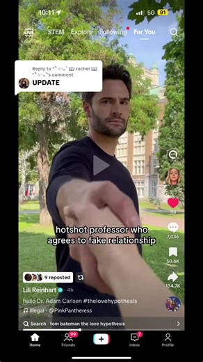 Replying to @*ੈ✩‧₊˚ 📖 rachel 📖 *ੈ✩‧₊˚ OUR ADAM HAS BEEN ANNOUNCED 💕 @Amazon MGM Studios #lilireinhart #tombateman #thelovehypothesis #alihazelwood #rachslibrary #booktok #aussiebooktok #amazonstudios