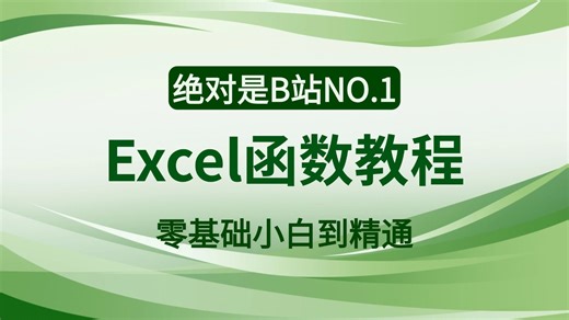 【全30集】全网最全最细最实用Excel函数零基础入门到精通全套教程！专为零基础小白打造！内容富含Excel函数基础操作、实用函数讲解、项目实战等